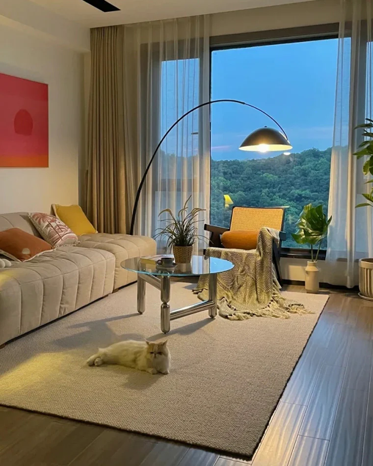 WOMO Dome Arc Floor Lamp for Dining Room-WM7008 - Image 4