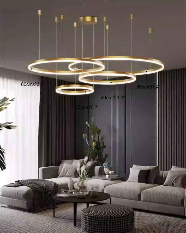 WOMO Multi LED Ring Chandelier-WM2003 - Image 5