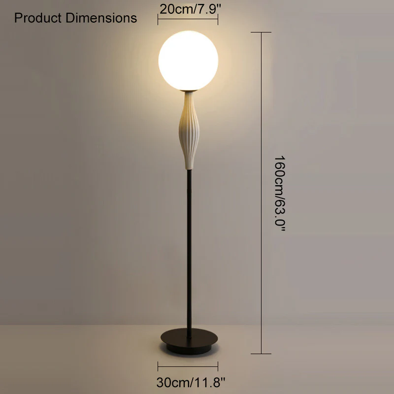 WOMO Glass Globe Floor Lamp-WM7024 - Image 21
