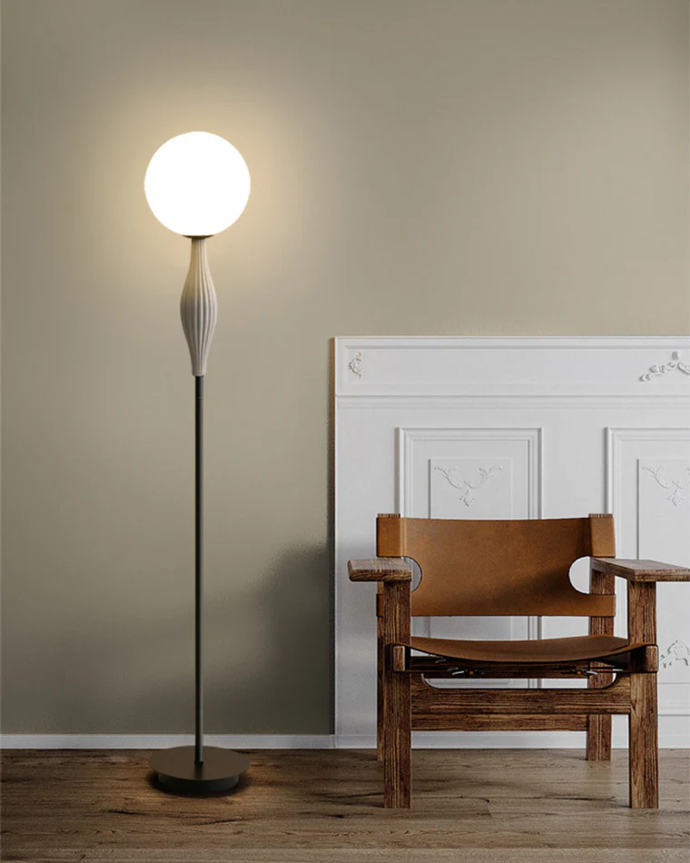 WOMO Glass Globe Floor Lamp-WM7024 - Image 3