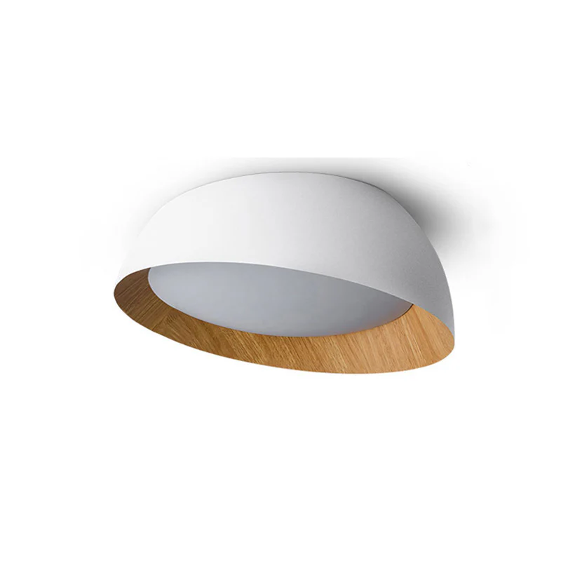 WOMO Wood Grain Asymmetrical Flush Mount Ceiling Light-WM1016 - Image 10