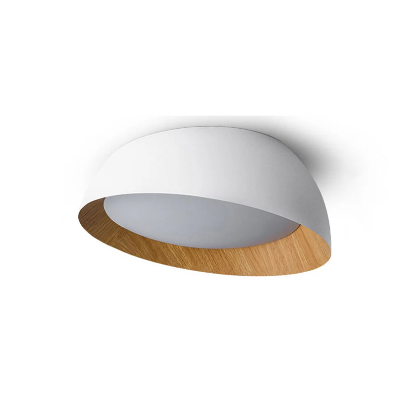 WOMO Wood Grain Asymmetrical Flush Mount Ceiling Light-WM1016 - Image 12