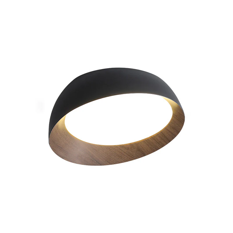 WOMO Wood Grain Asymmetrical Flush Mount Ceiling Light-WM1016 - Image 16