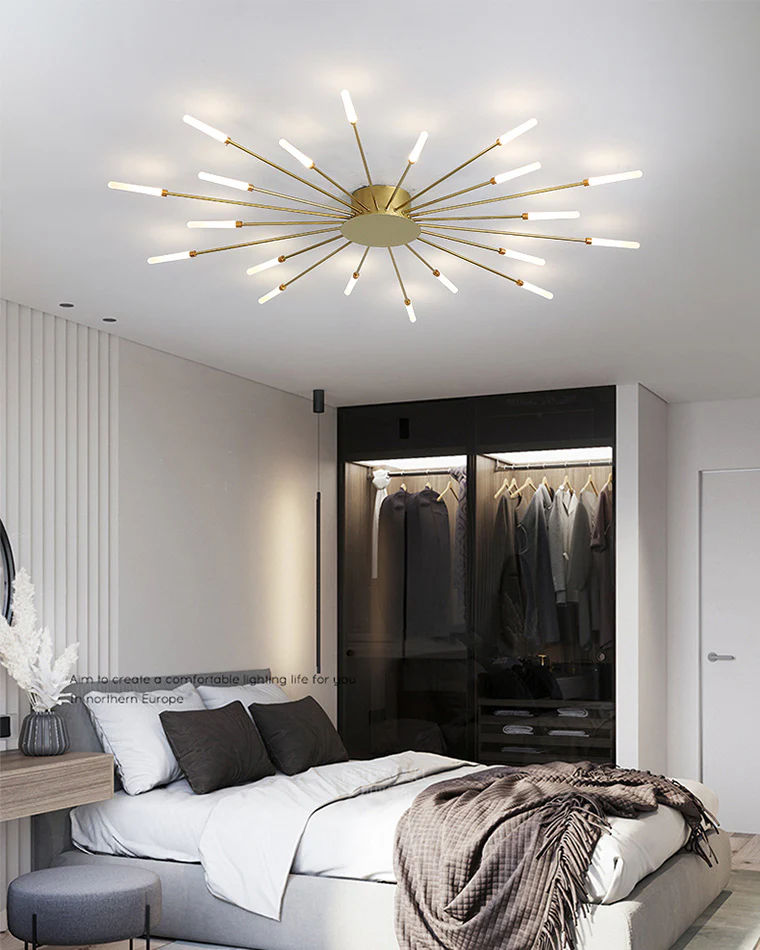 WOMO Firework Starburst Flush Mount Ceiling Light-WM1000 - Image 19