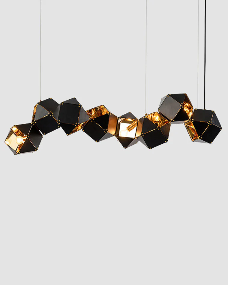 WOMO Long Steel Sculptural Chandelier-WM2076 - Image 13
