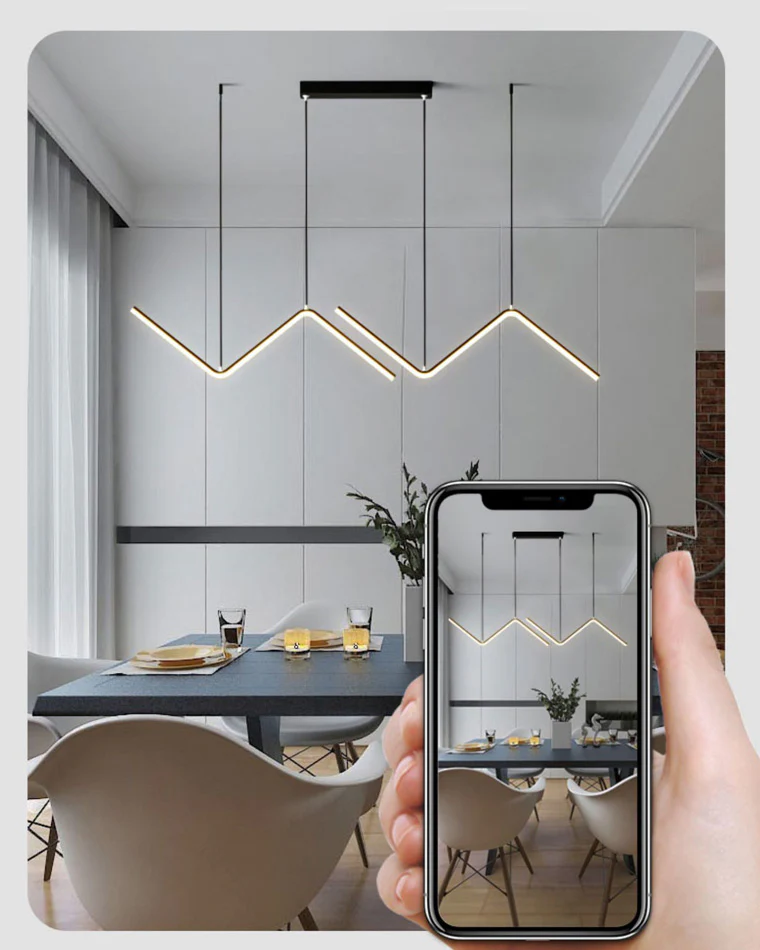 WOMO ZigZag LED Kitchen Pendant Light-WM2154 - Image 5