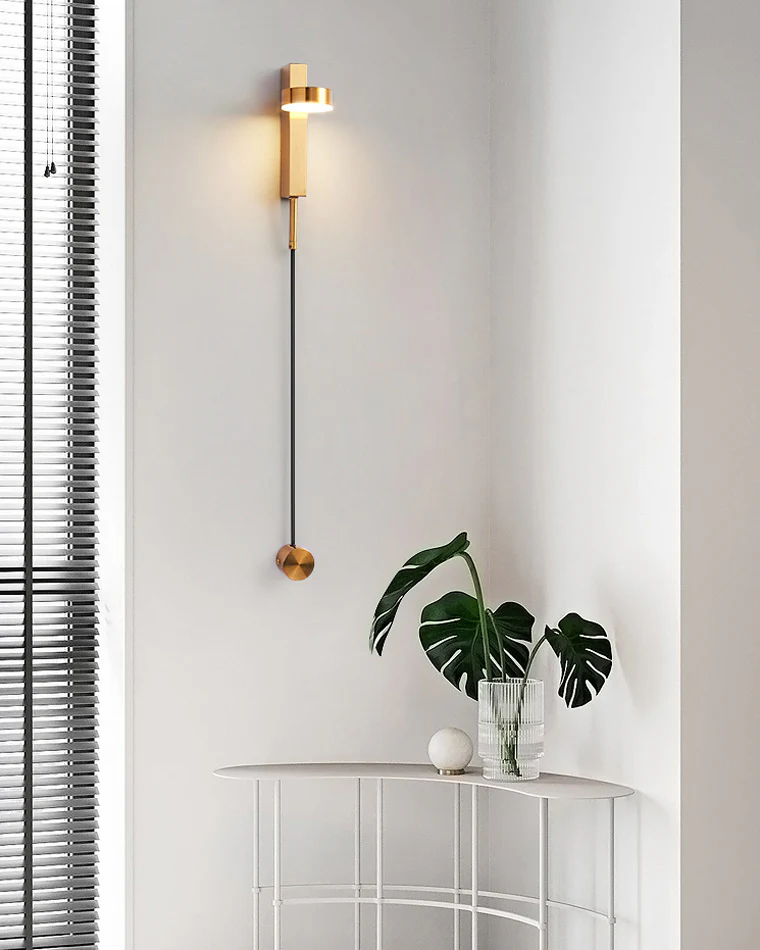 WOMO Adjustable Black/Gold Pendulum Wall Sconce-WM6029 - Image 11