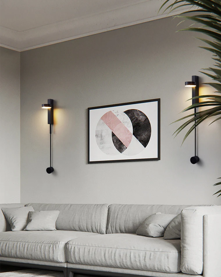 WOMO Adjustable Black/Gold Pendulum Wall Sconce-WM6029 - Image 13