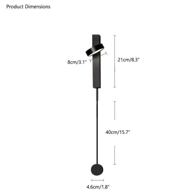 WOMO Adjustable Black/Gold Pendulum Wall Sconce-WM6029 - Image 23