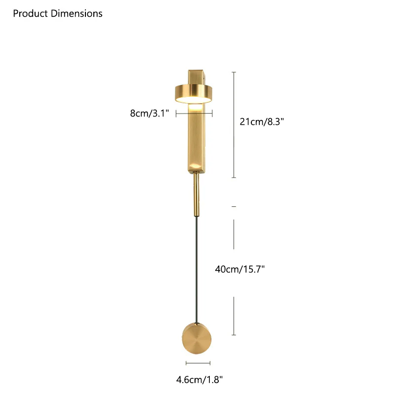 WOMO Adjustable Black/Gold Pendulum Wall Sconce-WM6029 - Image 24