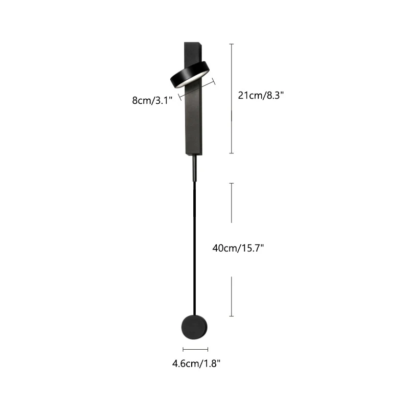 WOMO Adjustable Black/Gold Pendulum Wall Sconce-WM6029 - Image 25