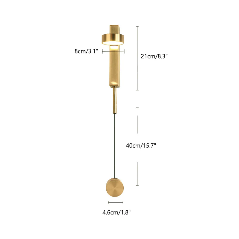 WOMO Adjustable Black/Gold Pendulum Wall Sconce-WM6029 - Image 26