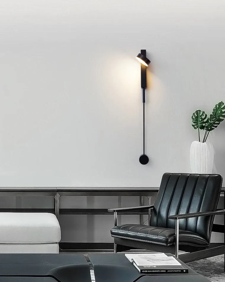 WOMO Adjustable Black/Gold Pendulum Wall Sconce-WM6029 - Image 3