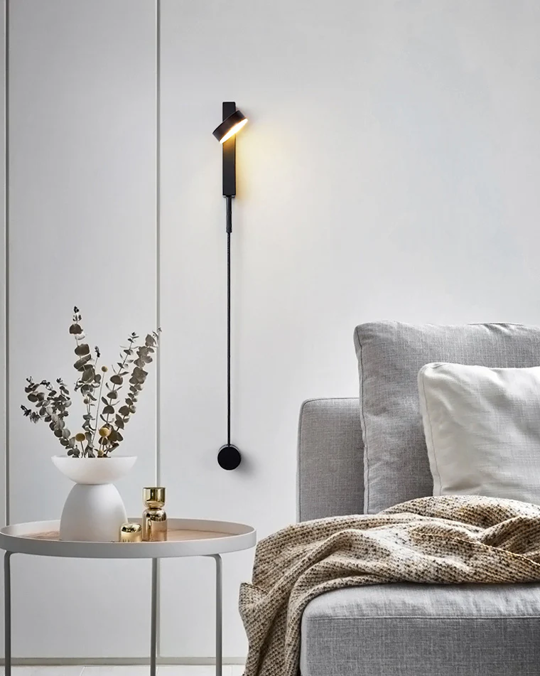 WOMO Adjustable Black/Gold Pendulum Wall Sconce-WM6029 - Image 9