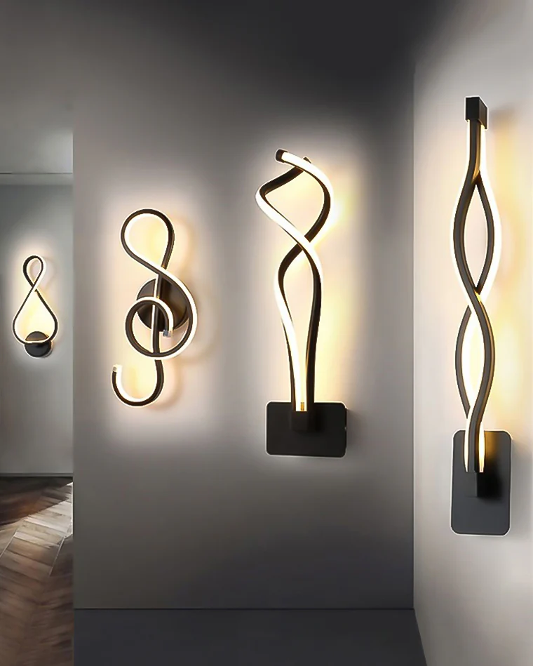 WOMO Musical Note Sculptural Wall Sconce-WM6015 - Image 2