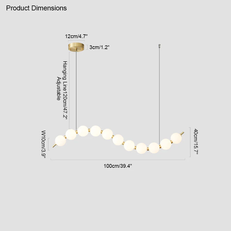 WOMO String Pearl Chandelier-WM2102 - Image 44