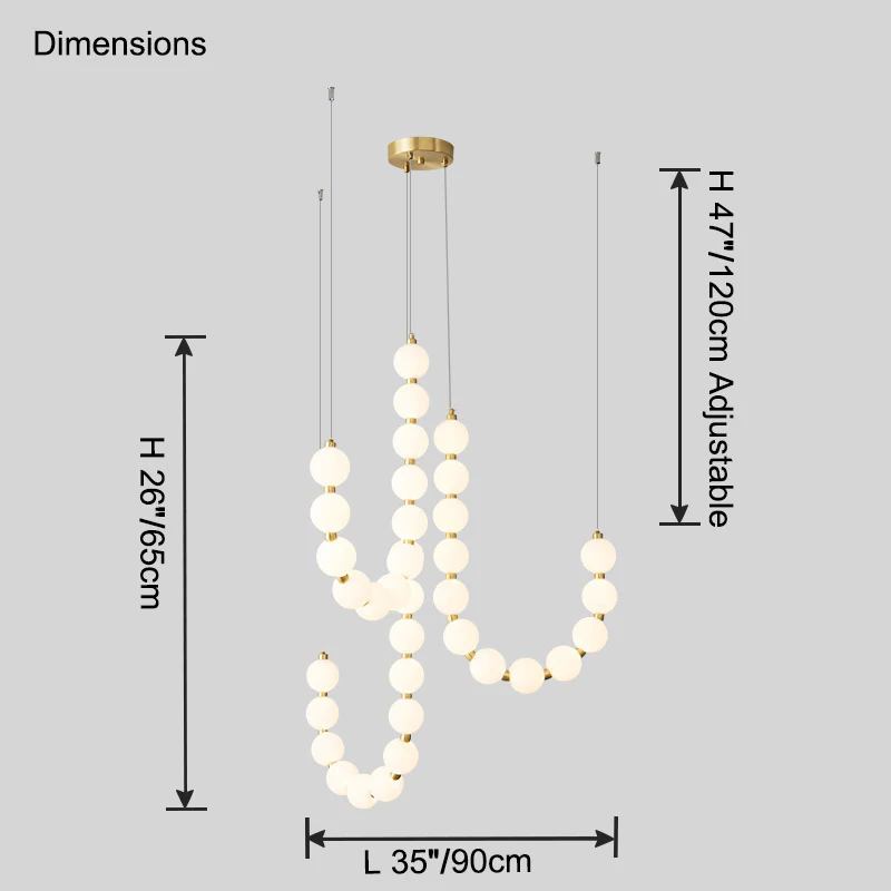 WOMO String Pearl Chandelier-WM2102 - Image 50