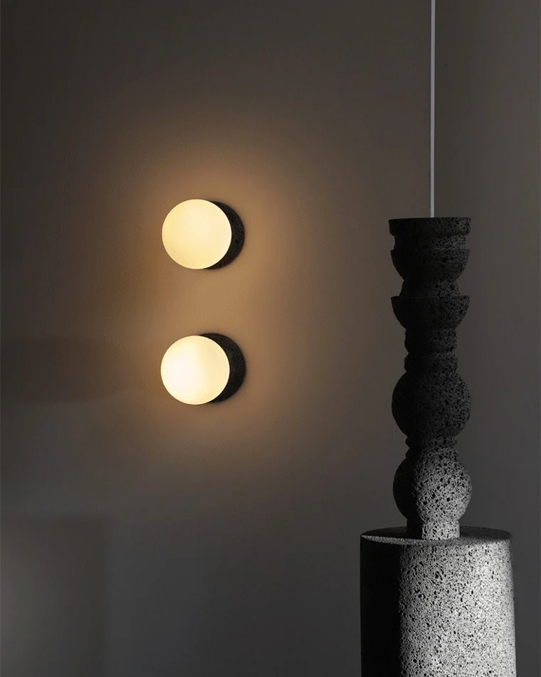 WOMO White & Black Glass Globe Pendant Light-WM2086 - Image 11