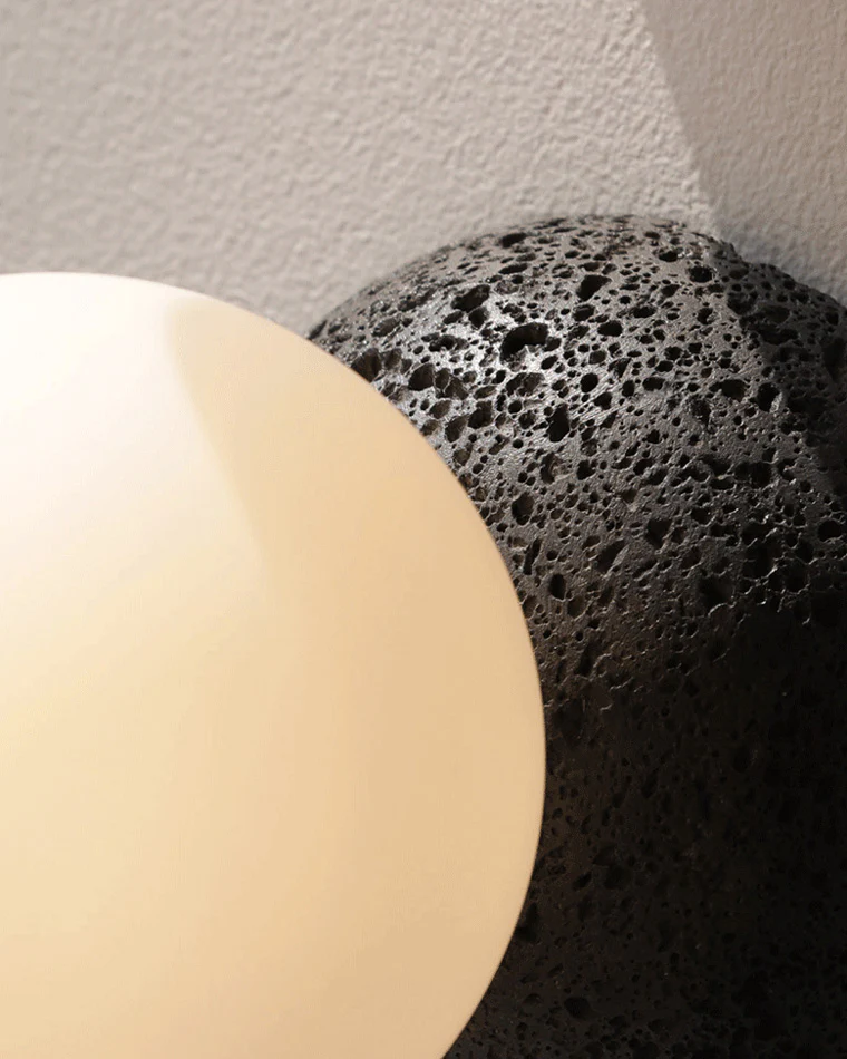 WOMO White & Black Glass Globe Pendant Light-WM2086 - Image 15