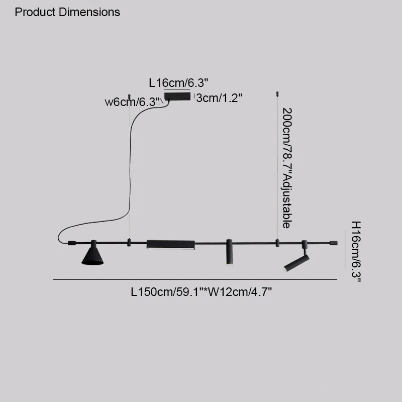 WOMO Spotlight Linear Pendant Light-WM2127 - Image 25