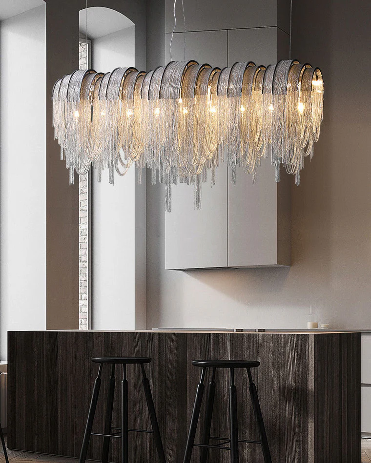 WOMO Fringe Linear Chandelier-WM2089 - Image 3