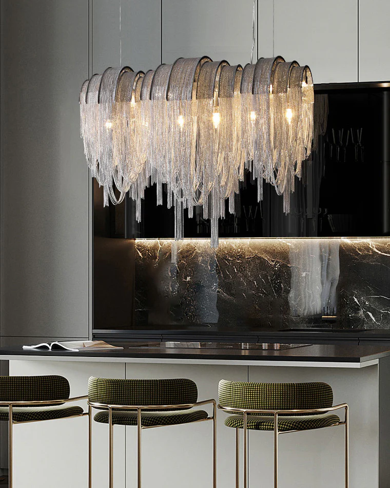 WOMO Fringe Linear Chandelier-WM2089 - Image 4