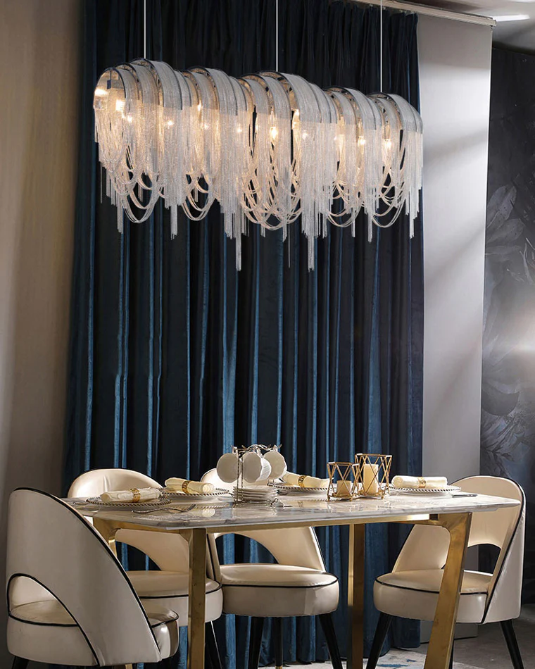 WOMO Fringe Linear Chandelier-WM2089 - Image 5