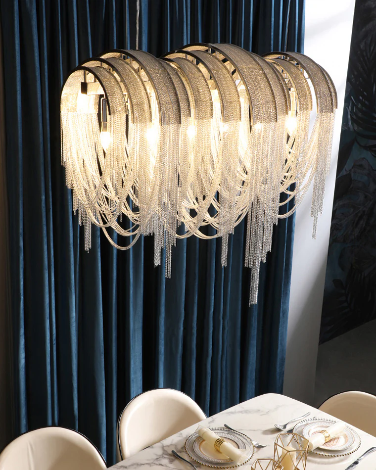WOMO Fringe Linear Chandelier-WM2089 - Image 7