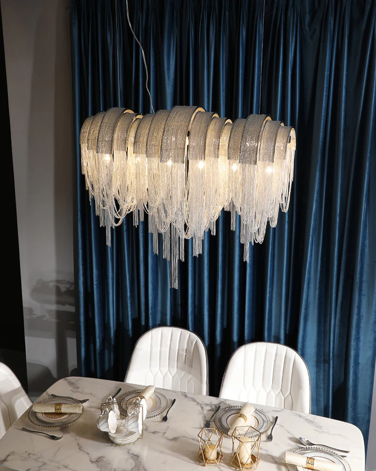 WOMO Fringe Linear Chandelier-WM2089 - Image 8