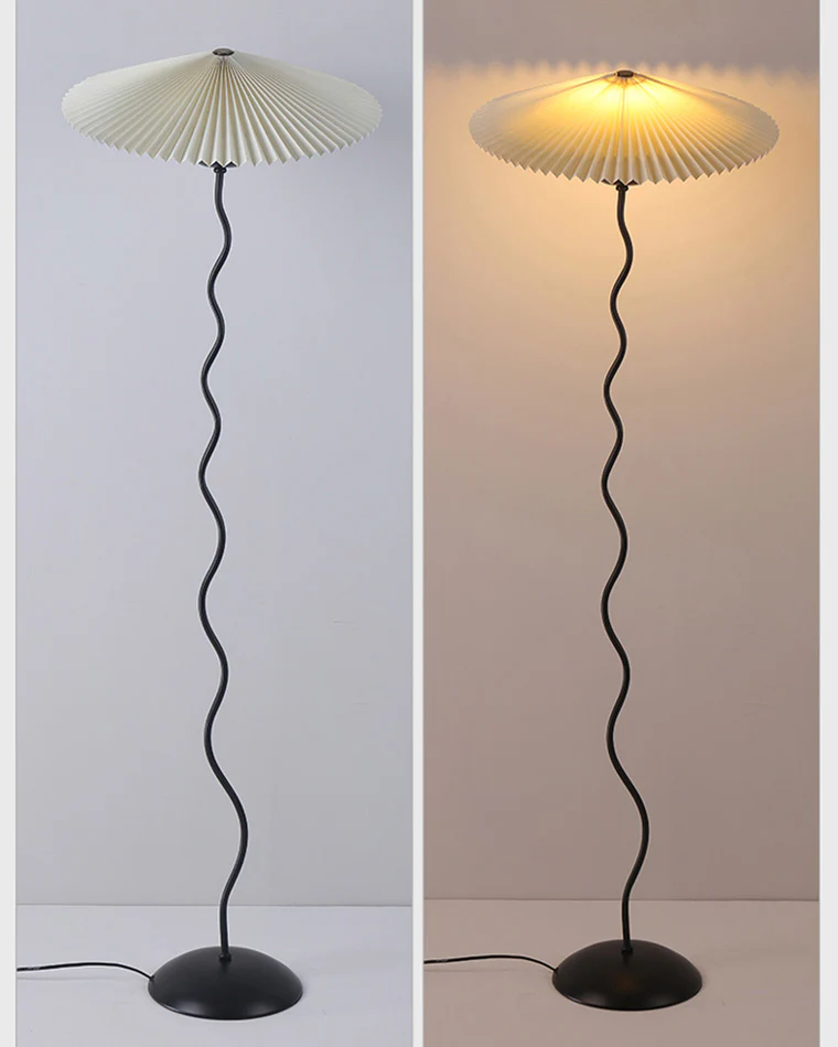 WOMO Pleated Squiggle Floor Lamp-WM7011 - Image 29