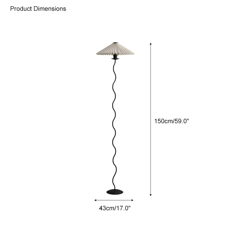 WOMO Pleated Squiggle Floor Lamp-WM7011 - Image 41