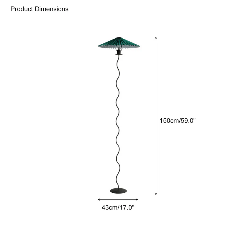 WOMO Pleated Squiggle Floor Lamp-WM7011 - Image 45