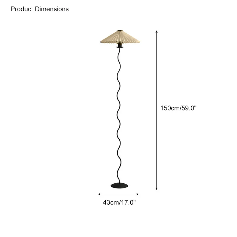 WOMO Pleated Squiggle Floor Lamp-WM7011 - Image 47
