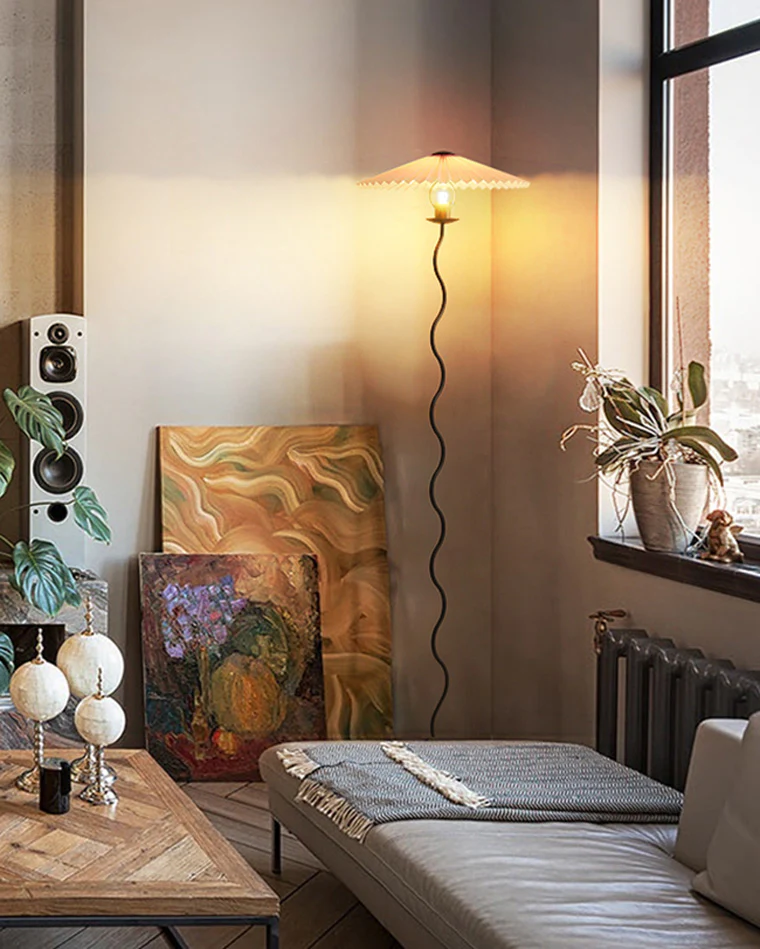 WOMO Pleated Squiggle Floor Lamp-WM7011 - Image 9