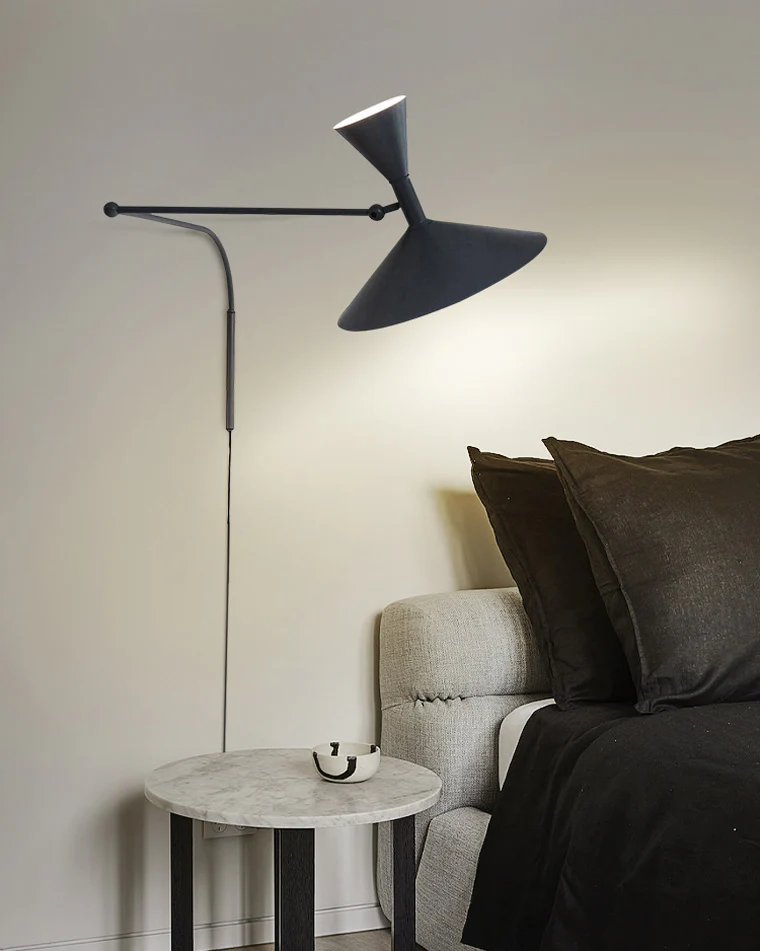 WOMO Horn Swing Arm Wall Sconce with Switch-WM6014 - Image 3