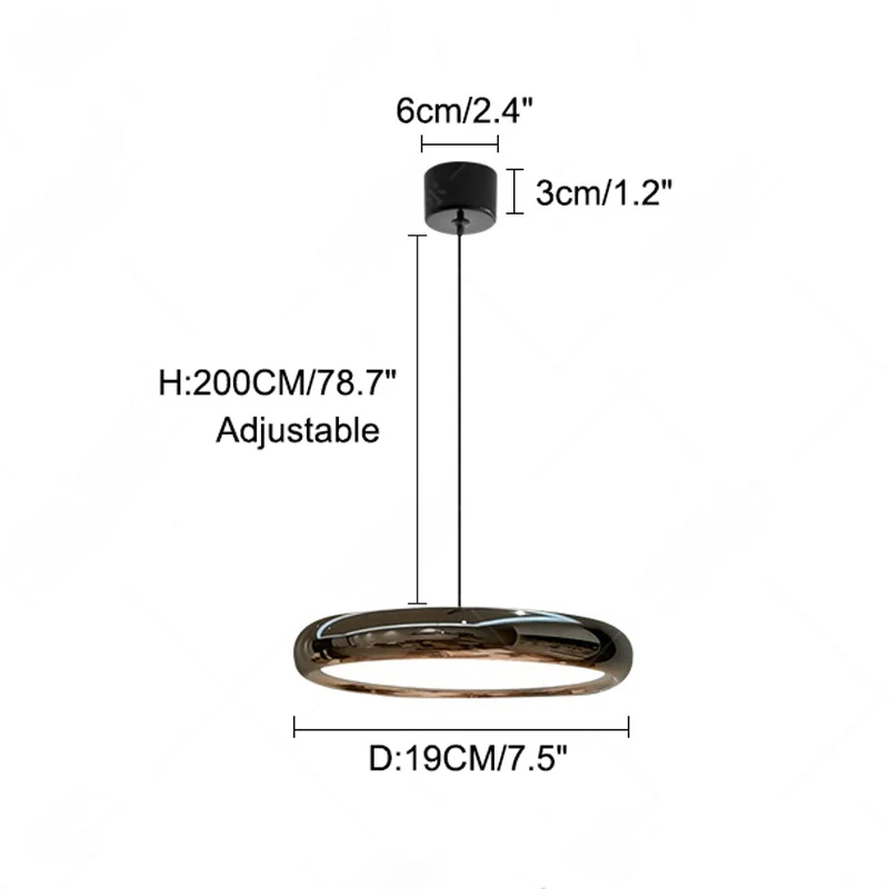 WOMO 3 Light Disc Pendant Light-WM2015 - Image 38