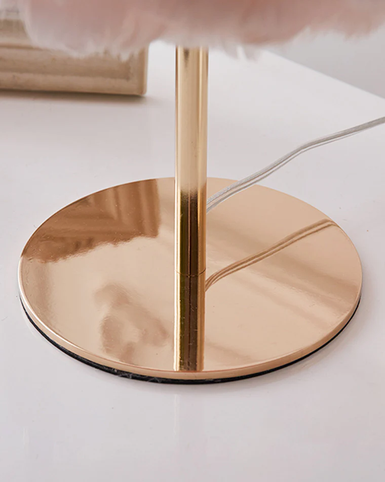 WOMO Pretty Round Feather Table Night Lamp-WM8038 - Image 46