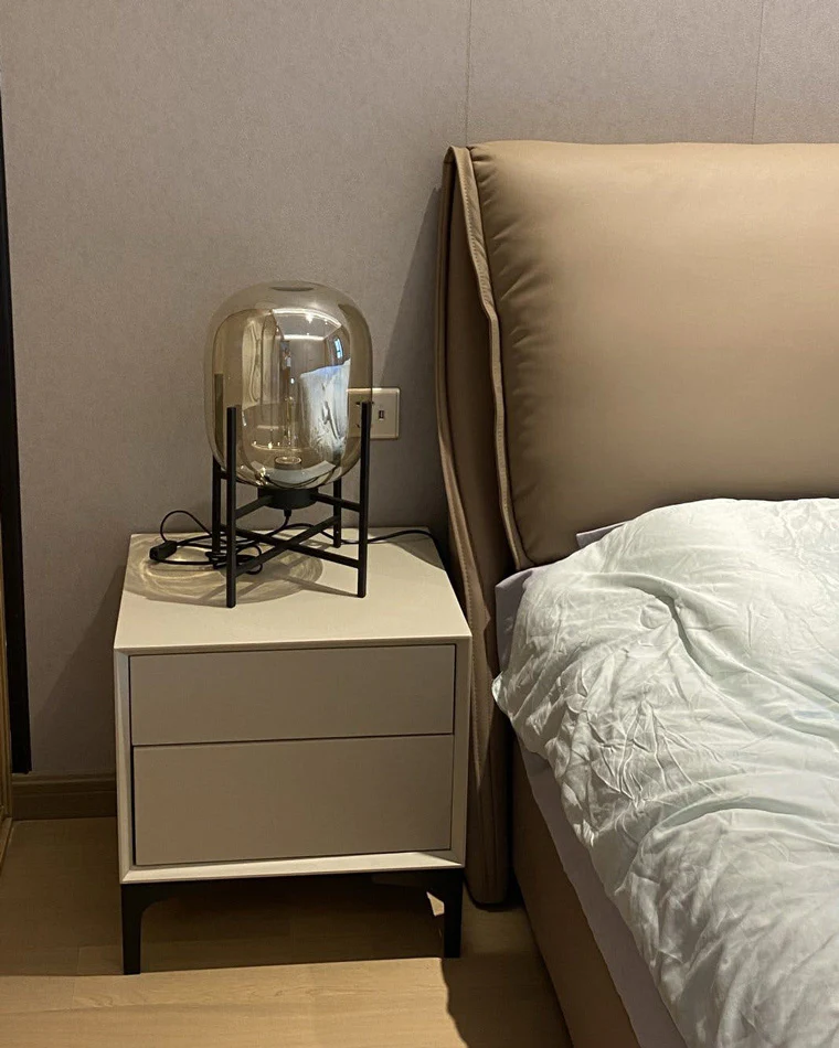 WOMO Smoked Glass Lantern Table Lamp-WM8012 - Image 13