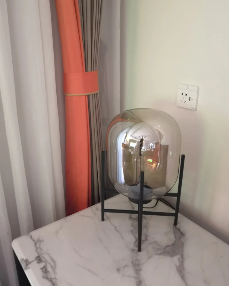 WOMO Smoked Glass Lantern Table Lamp-WM8012 - Image 19