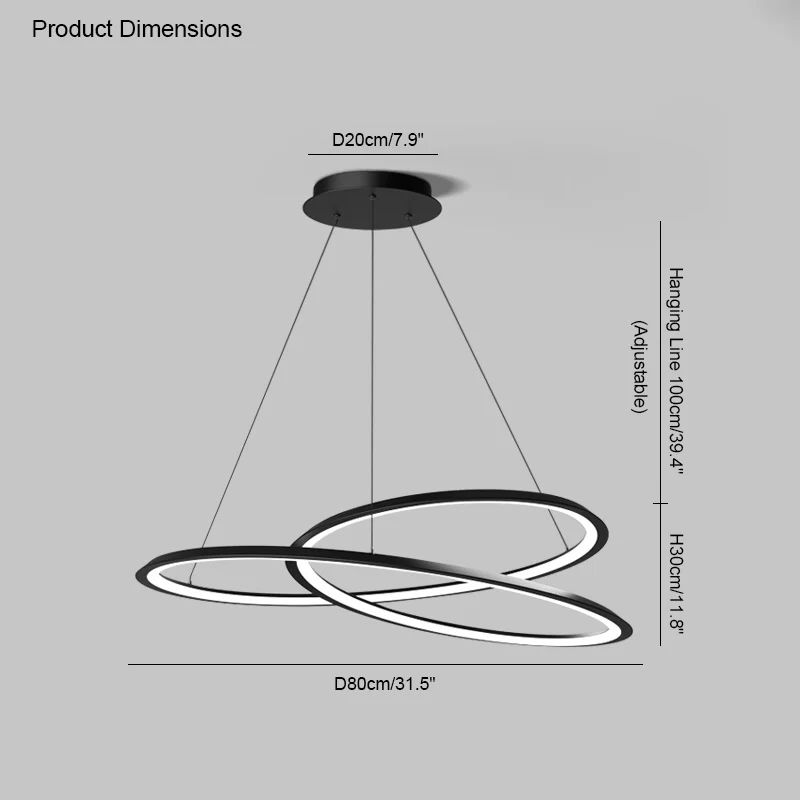 WOMO Swirl Led Chandelier-WM2073 - Image 21