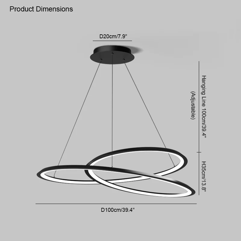 WOMO Swirl Led Chandelier-WM2073 - Image 23