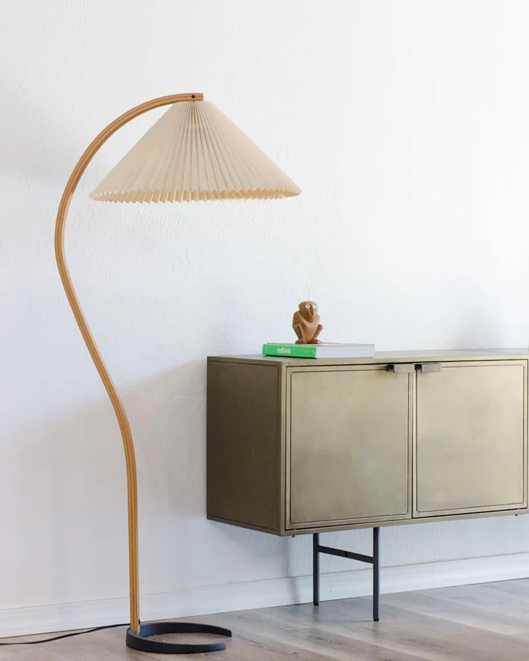 WOMO Pleated Gooseneck Floor Lamp-WM7013 - Image 11