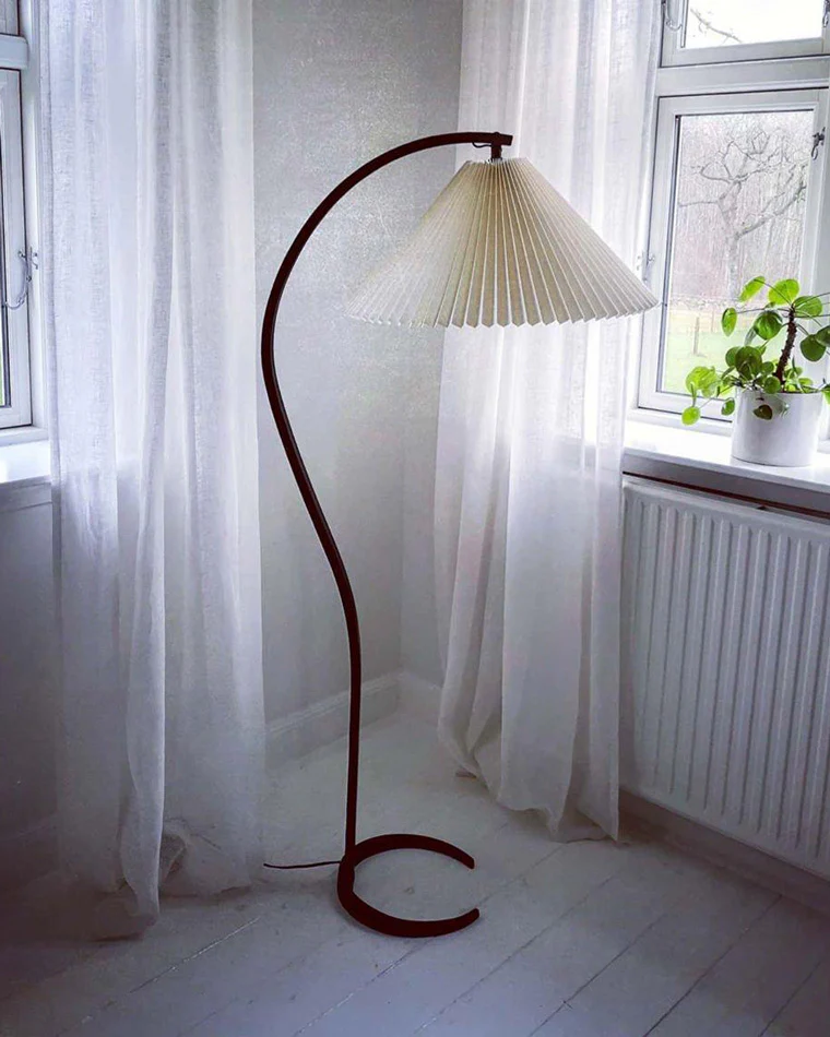 WOMO Pleated Gooseneck Floor Lamp-WM7013 - Image 15