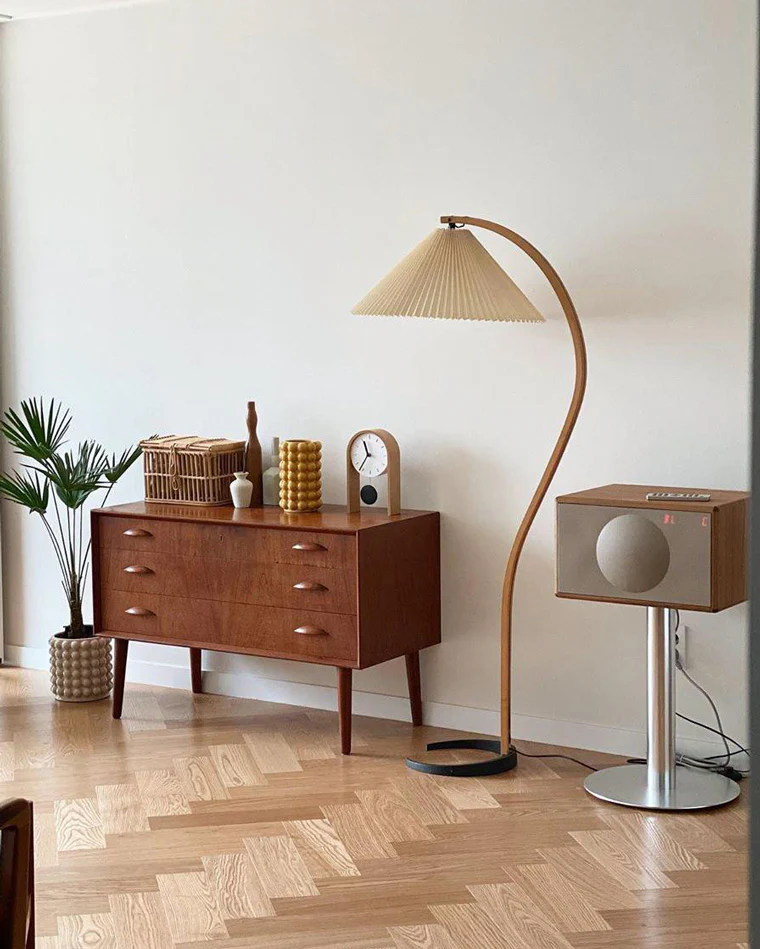 WOMO Pleated Gooseneck Floor Lamp-WM7013 - Image 18