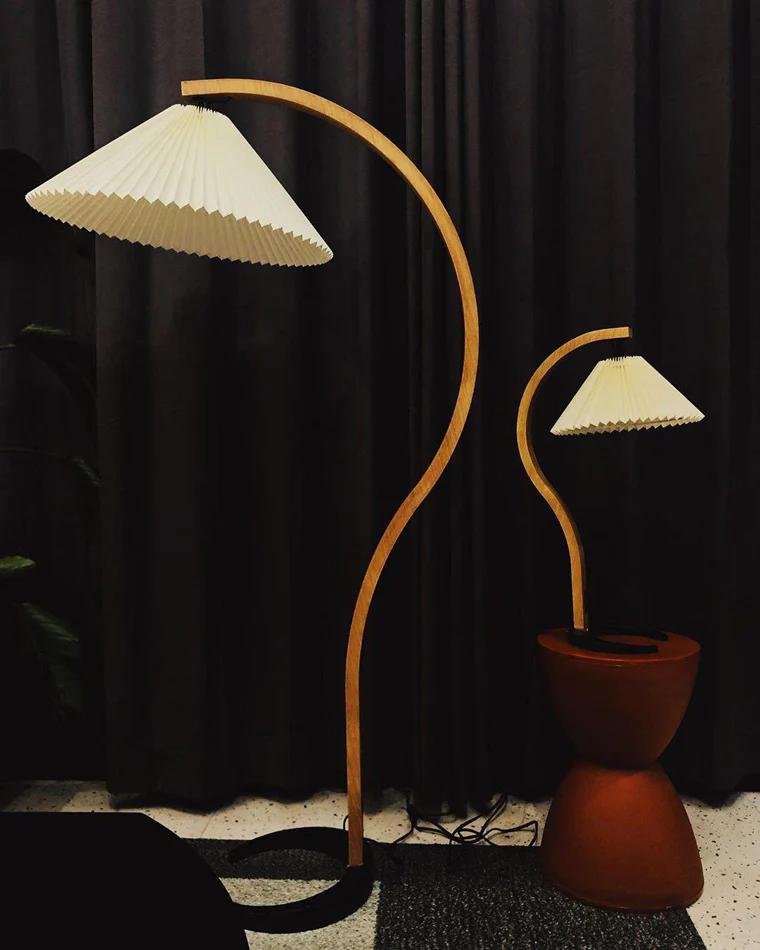 WOMO Pleated Gooseneck Floor Lamp-WM7013 - Image 19