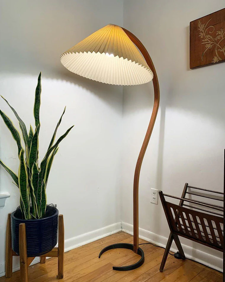 WOMO Pleated Gooseneck Floor Lamp-WM7013 - Image 20