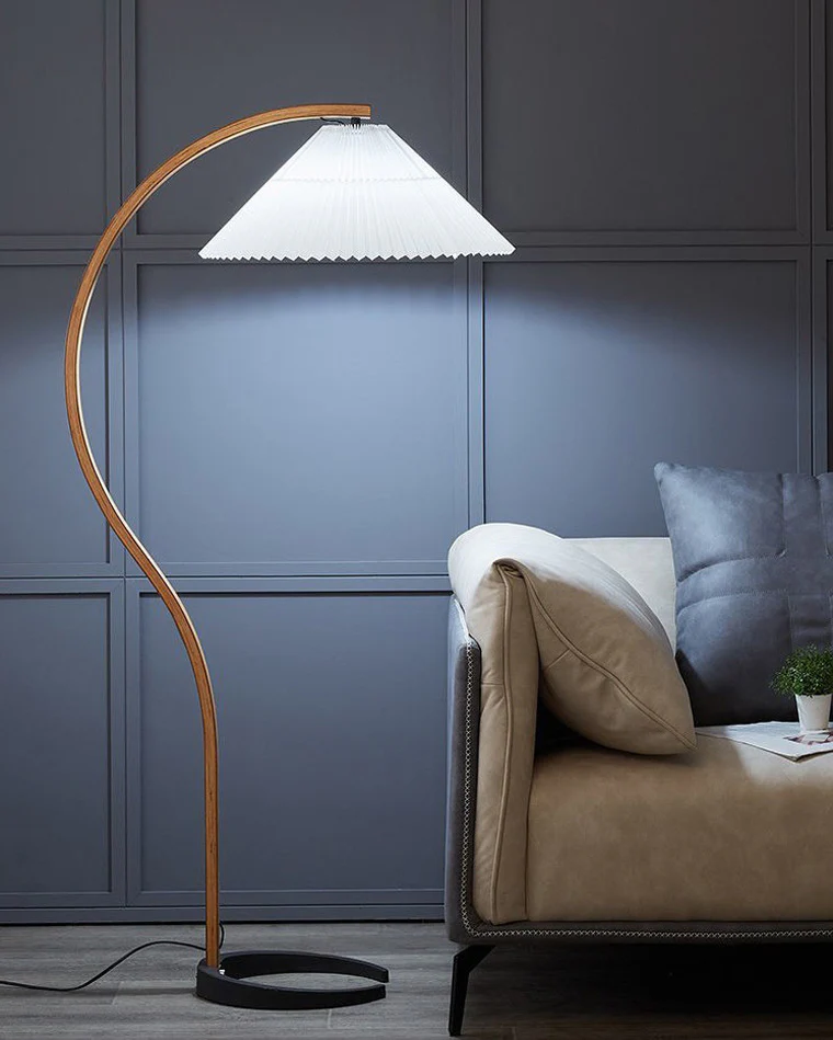 WOMO Pleated Gooseneck Floor Lamp-WM7013 - Image 26