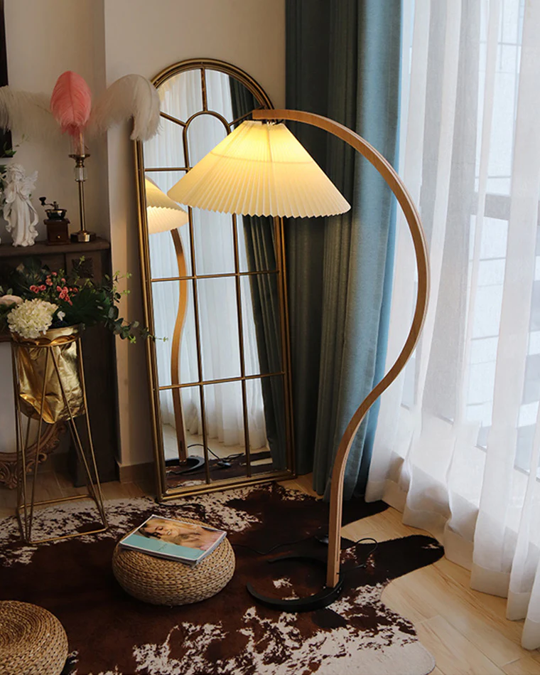 WOMO Pleated Gooseneck Floor Lamp-WM7013 - Image 27