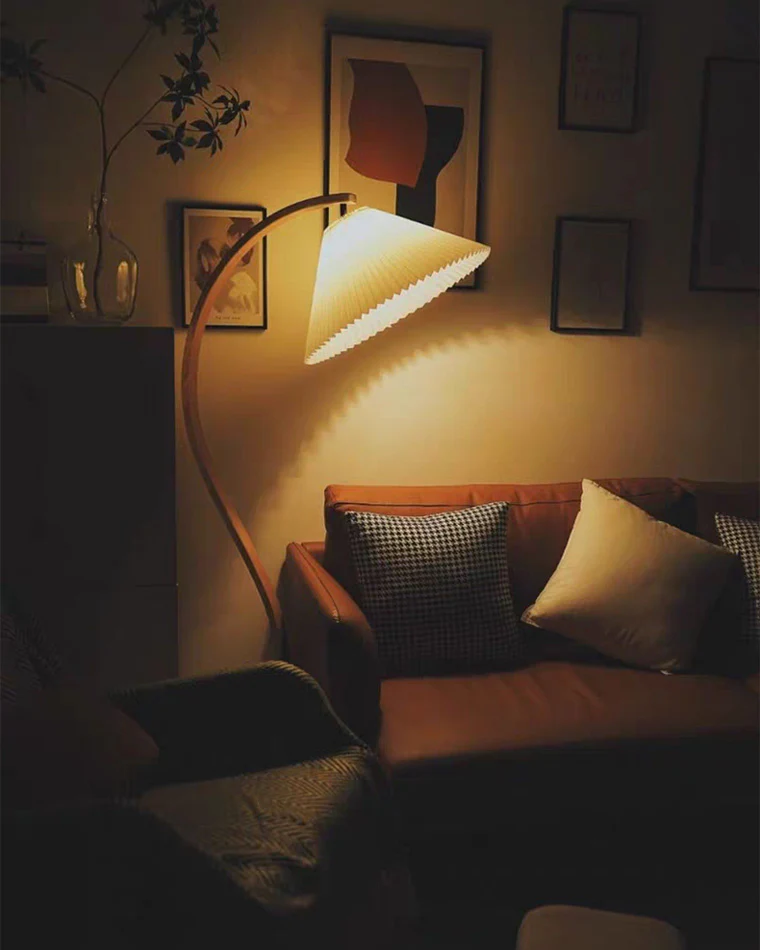 WOMO Pleated Gooseneck Floor Lamp-WM7013 - Image 34