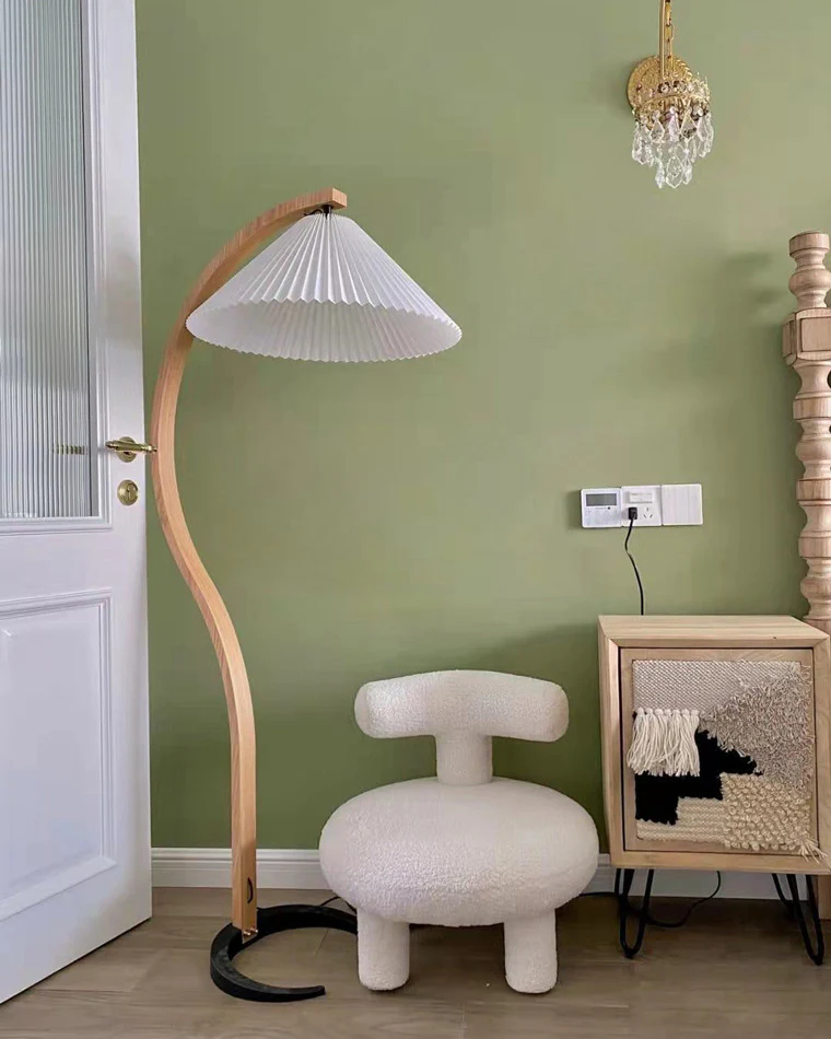 WOMO Pleated Gooseneck Floor Lamp-WM7013 - Image 7